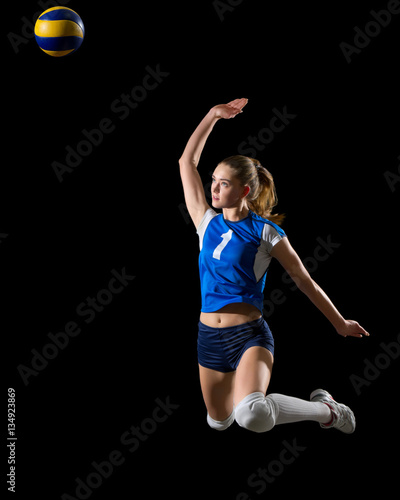 Young girl volleyball player