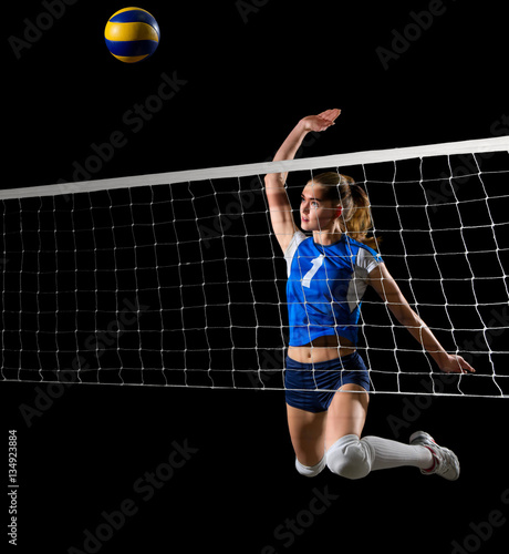 Young girl volleyball player