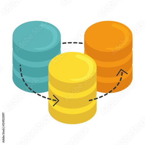 web hosting or data center related icons image vector illustration design 