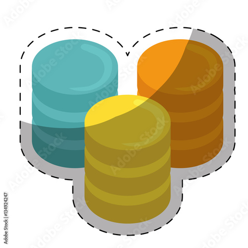 web hosting or data center related icons sticker image vector illustration design 