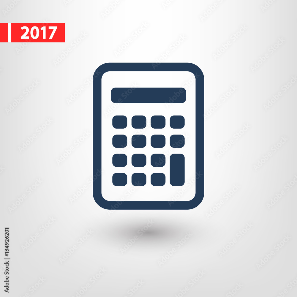calculator icon, vector illustration. Flat design style calculator icon, vector illustration. Flat design style