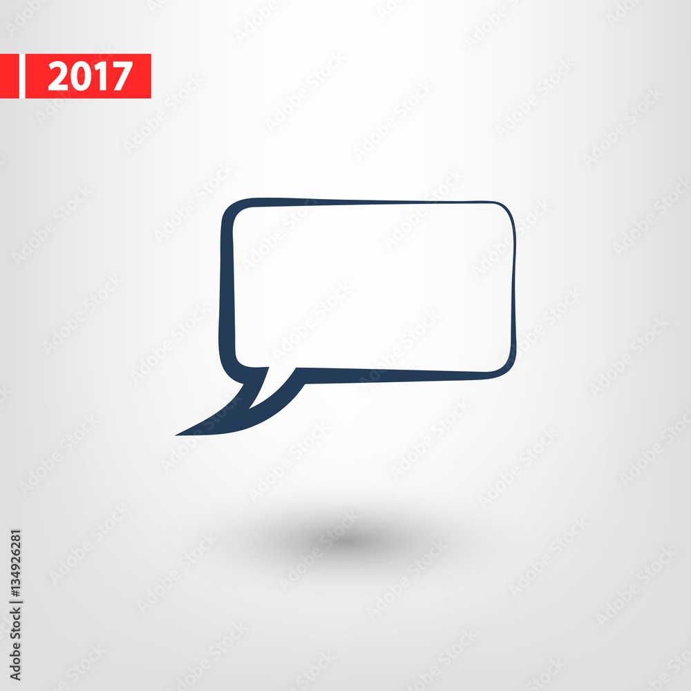 Naklejka premium Speech bubble icons black icon, vector illustration. Flat design style