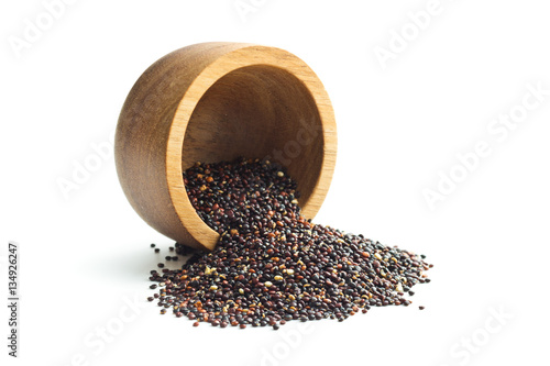 Black quinoa seeds.