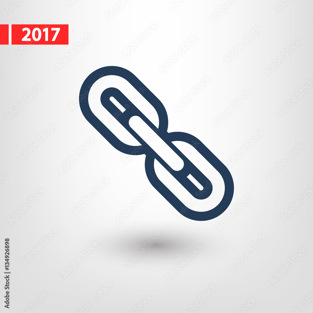 chain link icon, vector illustration. Flat design style chain link icon, vector illustration. Flat design style
