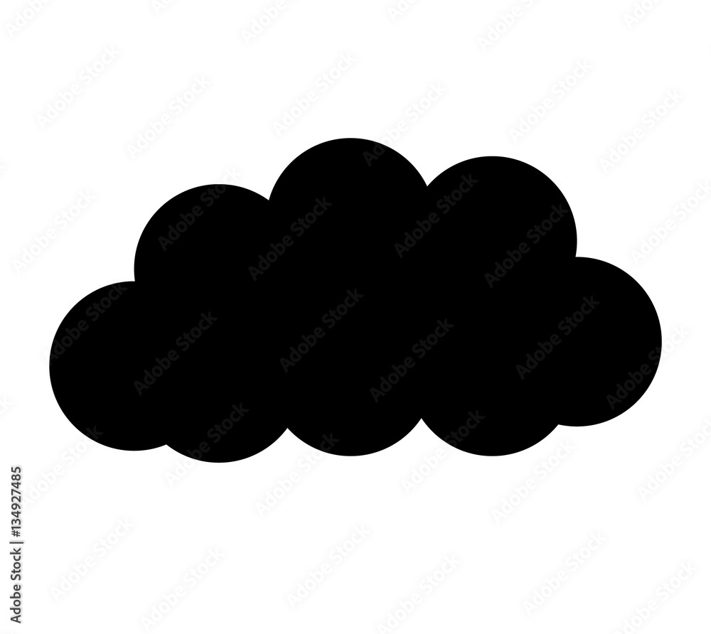 Cloud vector icon isolated over white background Cloud vector icon isolated over white background