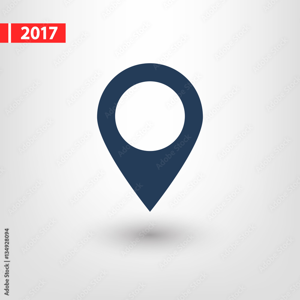 Map pointer flat icon, vector illustration. Flat design style Map pointer flat icon, vector illustration. Flat design style