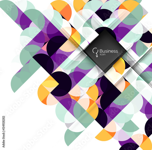 Vector circle and triangle abstract background