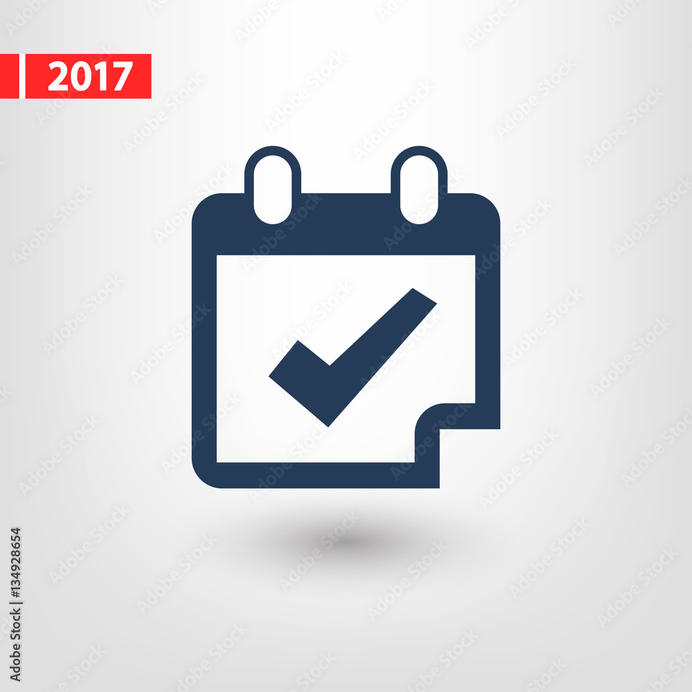 Calendar icon, vector illustration. Flat design style Calendar icon, vector illustration. Flat design style