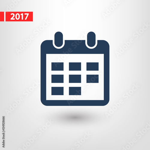 Calendar icon, vector illustration. Flat design style
