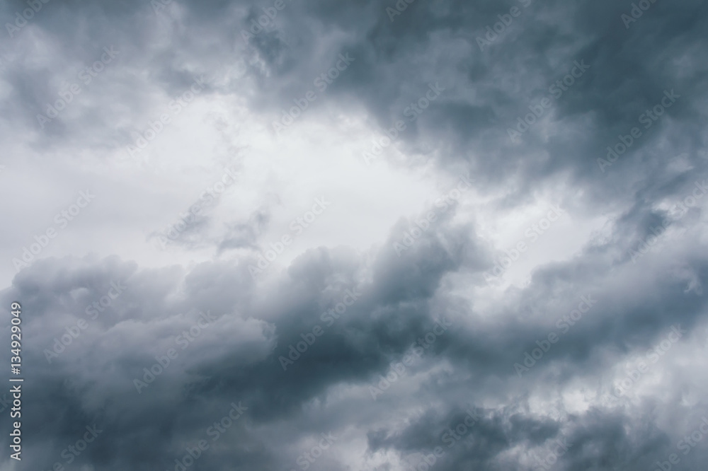 Sky with dark clouds on a gloomy day Sky with dark clouds on a gloomy day