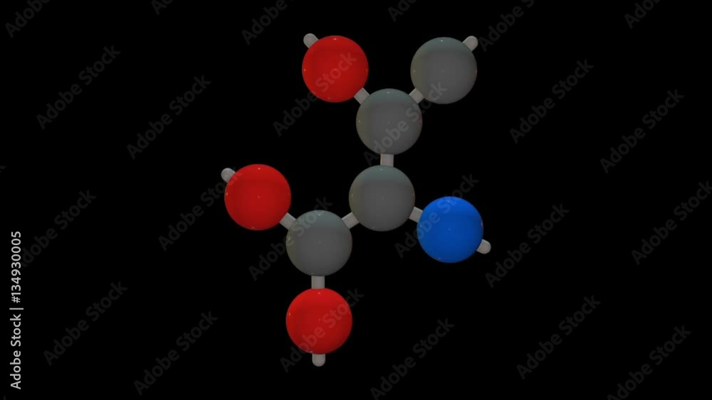 L-threonine - Amino Acids 3D Animation - Loop Stock Video | Adobe Stock