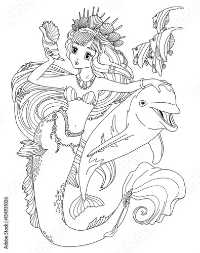 Coloring page The Mermaids