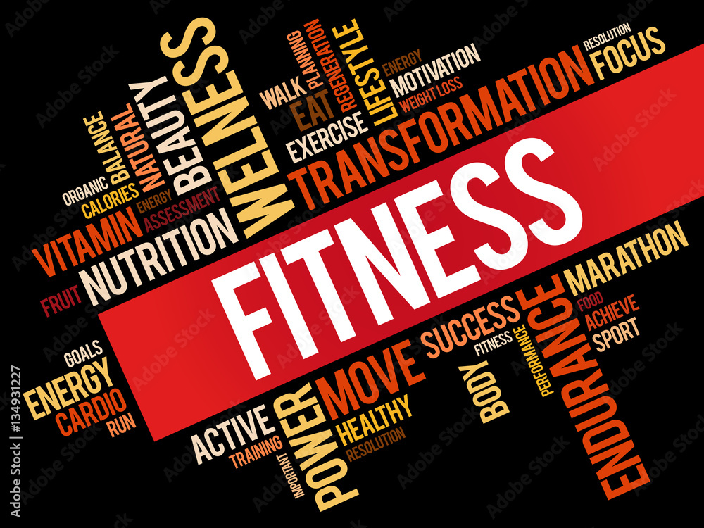WORKOUT word cloud, fitness, health concept Stock Vector
