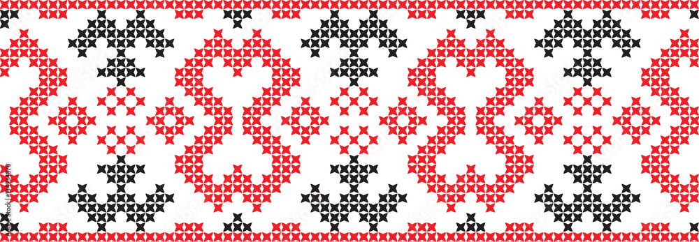 embroidered Ukrainian national pattern cross embroidered Ukrainian national pattern cross