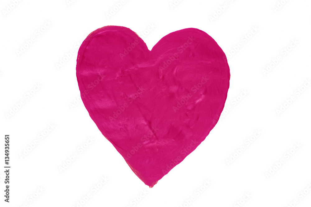 Watercolor pink heart