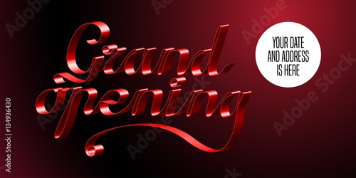 Grand opening vector illustration, background for store, club