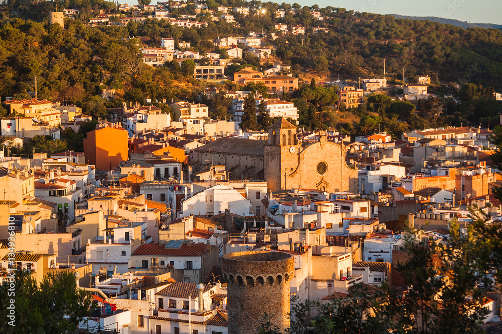 View on the old houses of Tossa de Mar, Catalonia, Spain