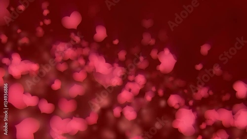 Wallpaper Mural Abstract red romantic heart animation. Seamless loop background. Torontodigital.ca