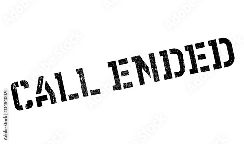 Call Ended rubber stamp. Grunge design with dust scratches. Effects can be easily removed for a clean, crisp look. Color is easily changed.