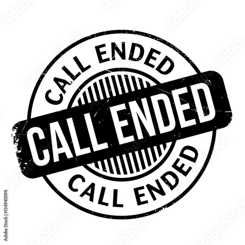 Call Ended rubber stamp. Grunge design with dust scratches. Effects can be easily removed for a clean, crisp look. Color is easily changed.