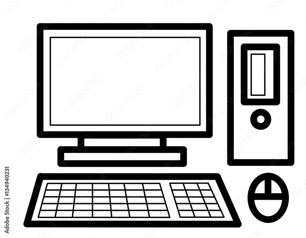 パソコン デスクトップ Stock イラスト Adobe Stock