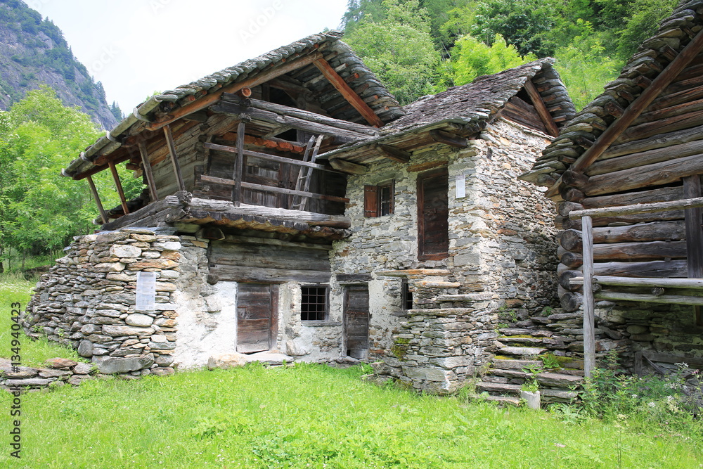 Medieval farm in Tessin, Switzerland Medieval farm in Tessin, Switzerland