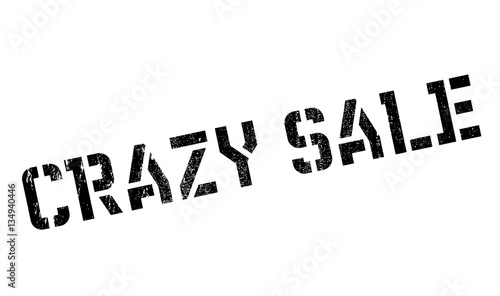Crazy Sale rubber stamp. Grunge design with dust scratches. Effects can be easily removed for a clean, crisp look. Color is easily changed.