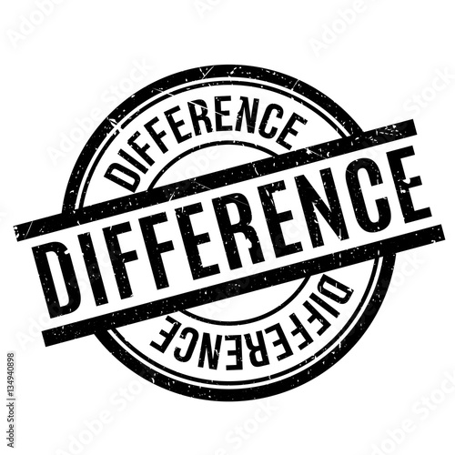 Difference rubber stamp. Grunge design with dust scratches. Effects can be easily removed for a clean, crisp look. Color is easily changed.
