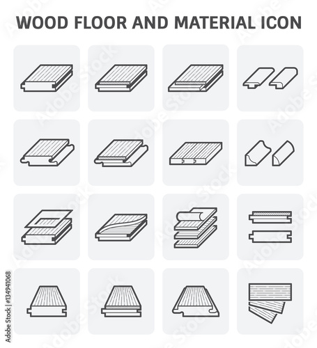 Wood floor and material vector icon set design.