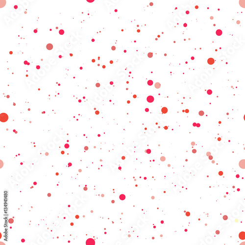 Seamless pattern with red confetti