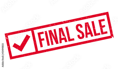 Final Sale rubber stamp. Grunge design with dust scratches. Effects can be easily removed for a clean, crisp look. Color is easily changed.