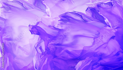 Silk Fabric Background, Abstract Waving Flying Cloth on Wind, Purple Color Fractal Waves
