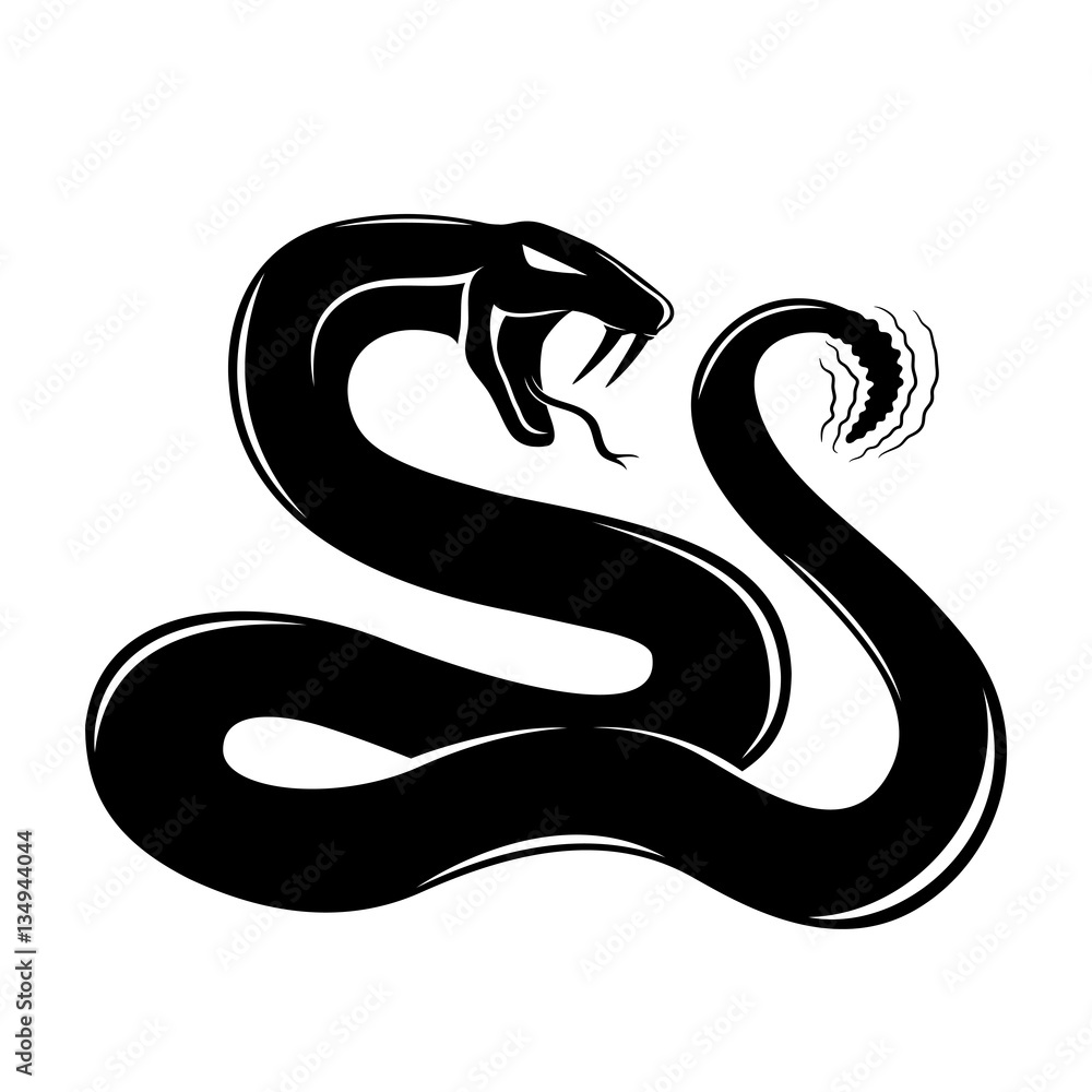 Naklejka premium Rattlesnake sign.