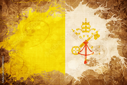 Vintage papal state flag photo