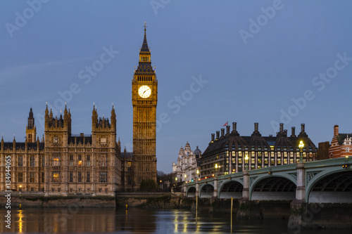 Big Ben, Palace of Westminster, Westminster bridge and thames river. London, United Kingdom... © JARStudioPhoto