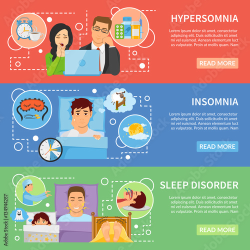 Sleep Disorders Banners Set