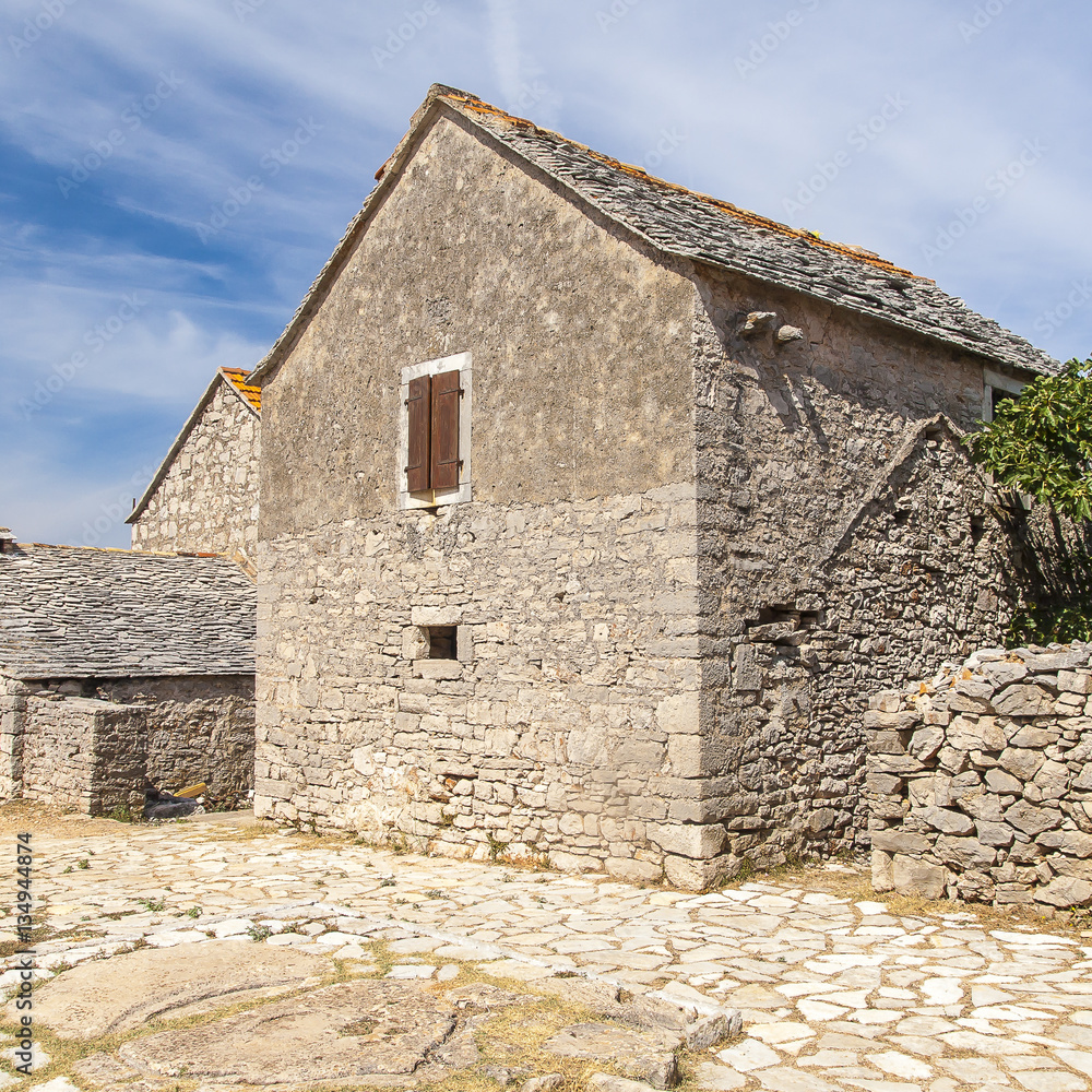 view of the village Humac on the island of Hvar