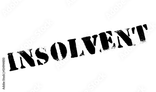 Insolvent rubber stamp. Grunge design with dust scratches. Effects can be easily removed for a clean, crisp look. Color is easily changed.
