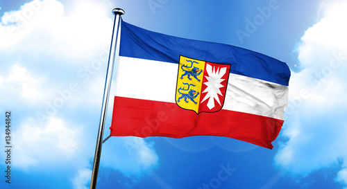 Photos schleswig holstein flag, 3D rendering