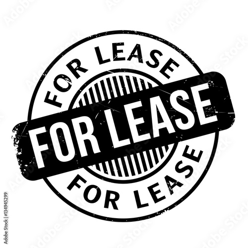 For Lease rubber stamp. Grunge design with dust scratches. Effects can be easily removed for a clean, crisp look. Color is easily changed.
