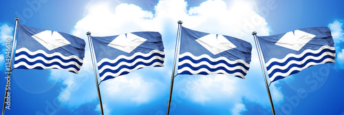 Canvas Print Isle of wight flag, 3D rendering