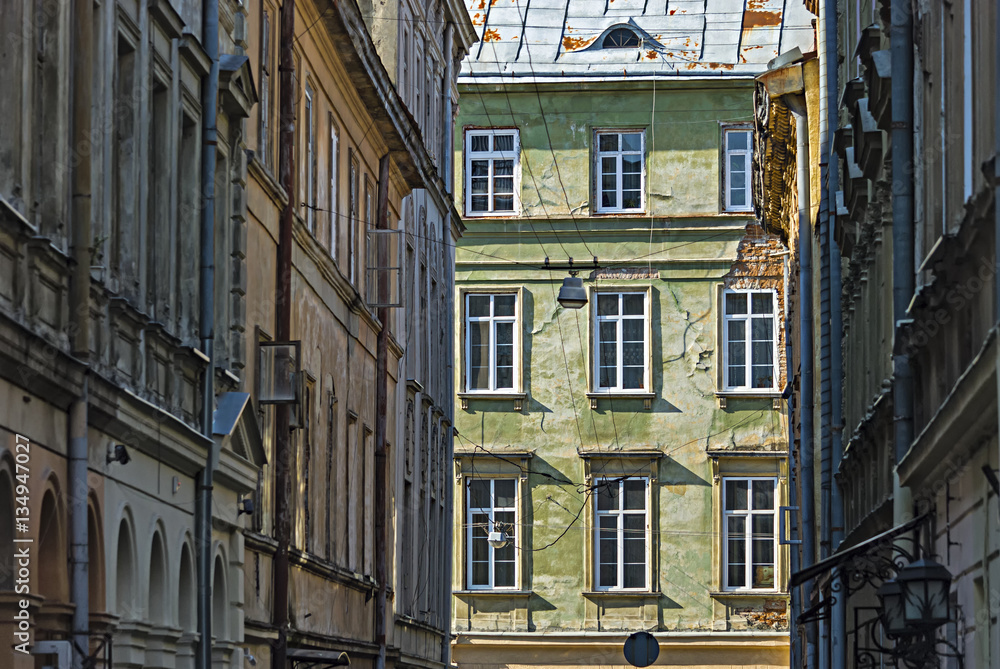 Fototapeta premium The walls of the old building