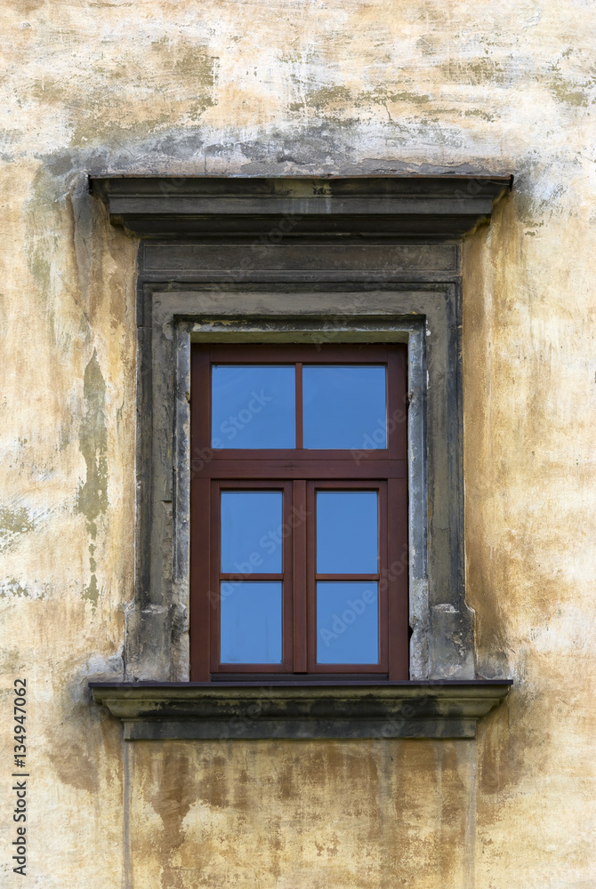Old window and old wall