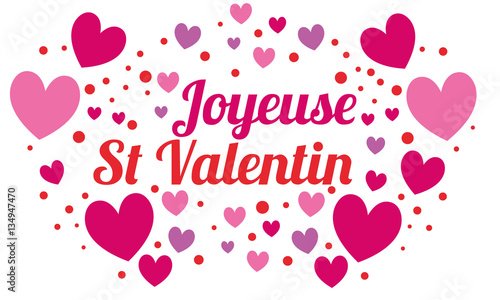 Joyeuse st valentin carte coeurs