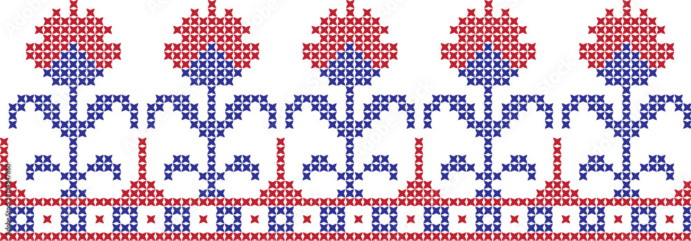 embroidered Ukrainian national pattern cross embroidered Ukrainian national pattern cross