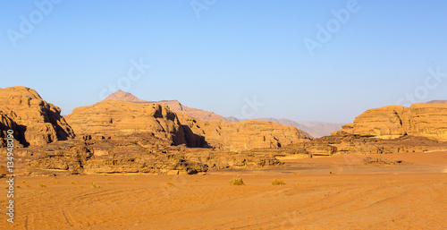 Wadi Rum Desert in Jordan sand stone 