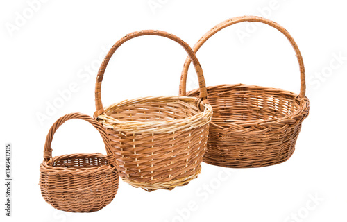 wicker basket isolated