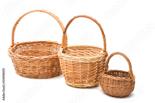 wicker basket isolated