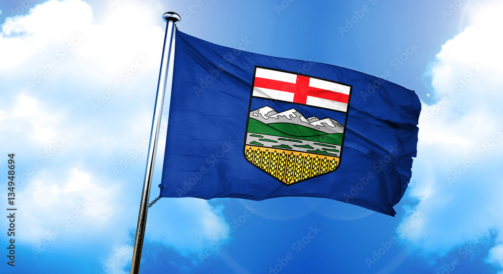 Alberta flag, 3D rendering