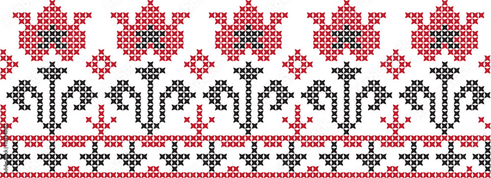 embroidered Ukrainian national pattern cross embroidered Ukrainian national pattern cross